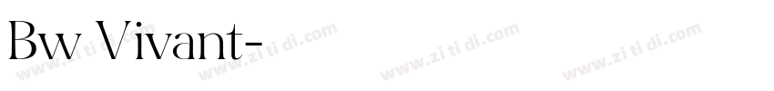 Bw Vivant字体转换